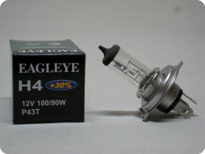 Автолампа H4 12v (100/90) +30% P43t Eagleye