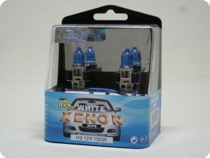 Автолампа H3 12v (100) PK22s White Plasma Xenon Луч, 2шт.