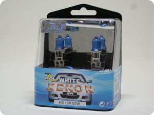 Автолампа H3 12v (55) PK22s White Plasma Xenon Луч, 2шт.