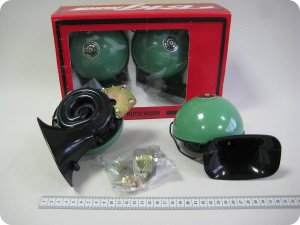 Сигнал звуковой Mitsuba, ''BIG HORN'', ''улитка'', мощный, металл, d=120мм, 110dB, 2шт., подарочная упак