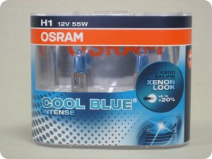 Автолампа H1 (55) P14.5s COOL BLUE INTENSE (EUROBOX, 2шт) 12v Osram